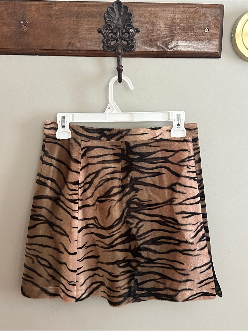 Brown Zebra Print Skirt